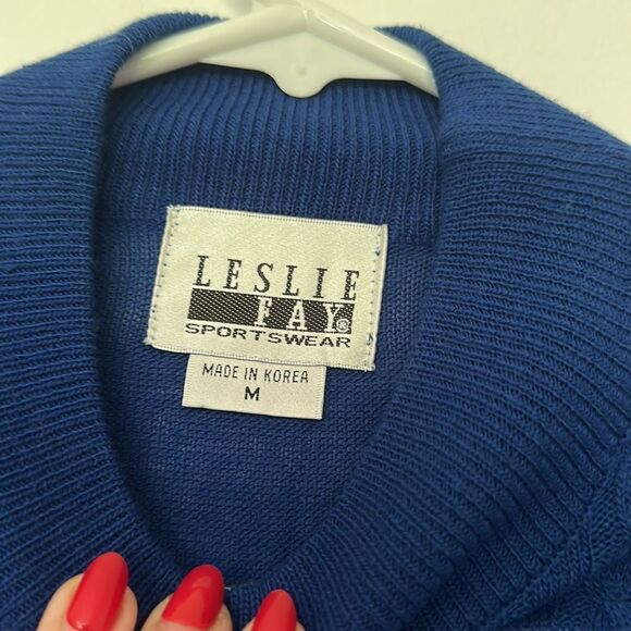 Royal Blue Cableknit turtleneck sweater - Picture 5 of 7
